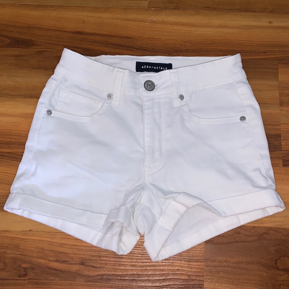 High wasted midi Jean shorts